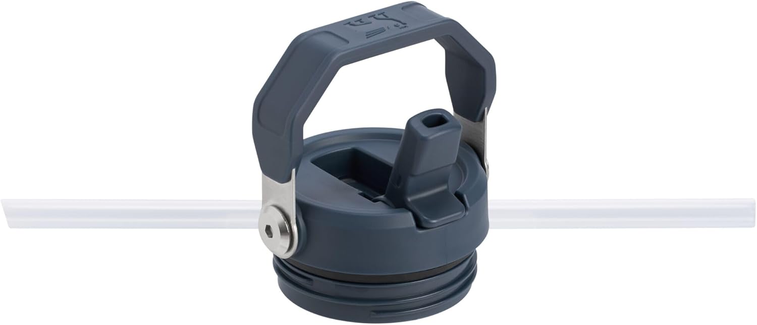 STANLEY IceFlow Flip Straw 2.0 Water Bottle 24 OZ | Built-In Straw with Larger Opening | Lightweight & Leak-Resistant | Insulated Stainless Steel | BPA-Free | Navy