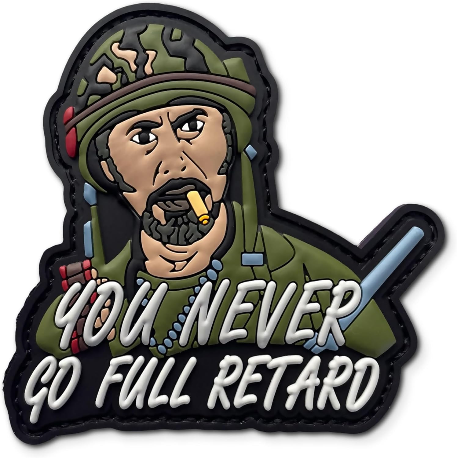 Jestik PVC Patch, Funny Patches, Humorous Tactical Morale Patch with Hook and Loop Fastener, Cute Patches for Backpacks, Military Uniforms, Jeans, Jackets, Vests, Hats & More - Never Go Full